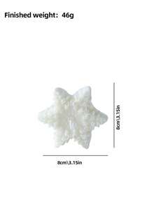 1 件手工制作的圣诞雪花香味大豆蜡烛 - 香薰装饰蜡烛，营造节日氛围，是家居装饰/圣诞礼物装饰的理想蜡烛中心，是最佳朋友/女性冬季/生日礼物的完美选择，适合烛台和罐装蜡烛 - 彩色 - 查看 12