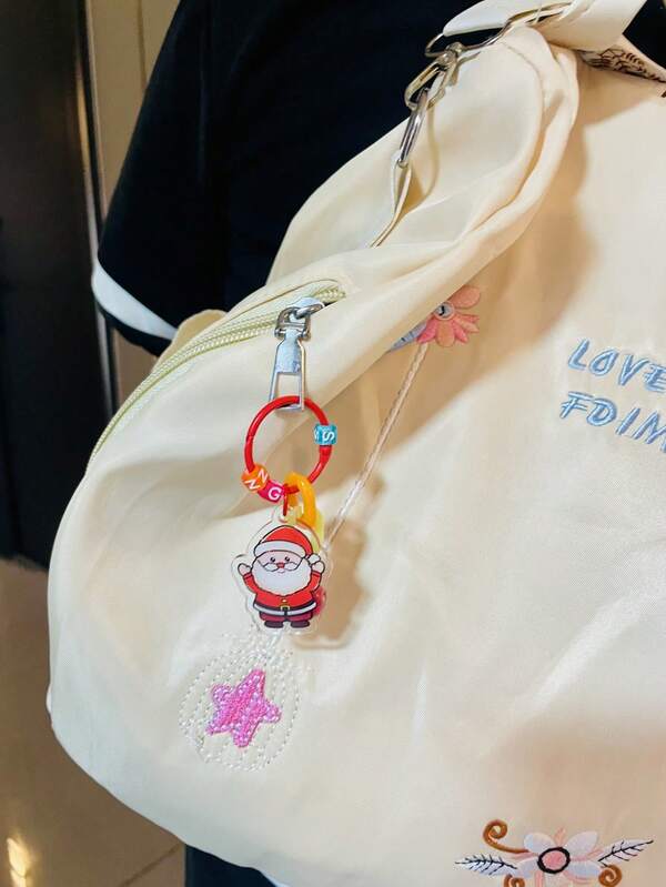 1pc/ Christmas Gift Cartoon Cute Acrylic Christmas Ornaments Keychain Pendant School Bag Hanging Ornaments Creative Small Gift Christmas Series Acrylic Double-Sided Card Keychain Pendant DIY Accessories Accessories Christmas Tree Decoration Pendant,Double-Sided Card Keychain Pendant Santa Claus Snowman Schoolbag Hanging Decoration Small Gift