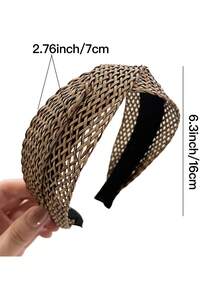 1pc Women's Non-Slip Wide Headband Woven Fabric Headpiece, Suitable For Women/Girls Daily Wear, Hair Band, Hair Hoop