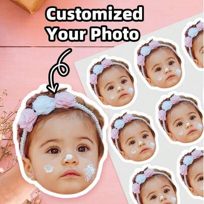 1-84 szt. spersonalizowanych naklejek fotograficznych, personalizowanych naklejek, naklejek portretowych, naklejek ze zdjęciami na przyjęcia urodzinowe, naklejek ze sponsorami, naklejek na butelki z wodą, naklejek na laptopa, odpowiednich na rocznicę, Walentynki, Dzień Matki, urodziny, Dzień Ojca, ukończenie szkoły, ślub, parapetówkę, do dekoracji salonu, sypialni, biura, herbaciarni, domu, jadalni, odpowiednich również na Halloween, Boże Narodzenie, kalendarz świąteczny, Forever Love