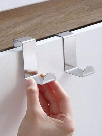 RVS kasthaken, zonder boren ophangrek voor keukenkastdeuren, naadloze ophanghaken voor keukendeuren, badkamer- en keukenopberghaken