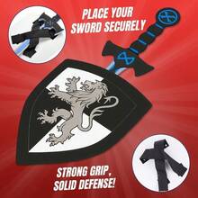 12 Pack Foam Swords And Shields Playset Medieval Combat  Warrior Weapons Costume Role Play Accessories For Party Favors TAOWKI1 - Gói 4 - Xem 3