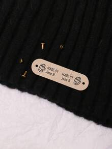 2.75 X 0.78 Inch Customized Faux Leather Labels, Knitted & Crocheted Labels, Knitted Hat Leather Labels, Screw Labels, Clothing Labels