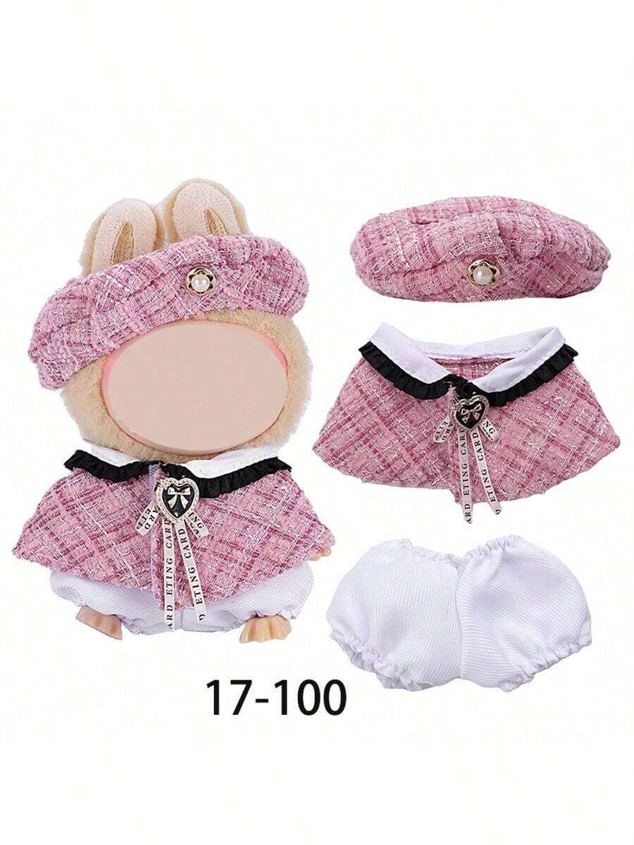 拉布布衣服， 炸虾小春叶17厘米娃娃服装套装，适合1代2代3代，春夏系列，生日/复活节/圣诞节礼物，节日礼物（仅限衣服）