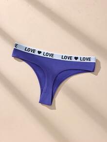 9件装女士低腰字母提花无缝丁字裤，纯棉休闲舒适简约弹力运动透气内裤 - 彩色 - 查看 8