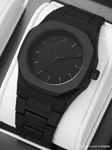 1PC Men Fashionable And Minimalist Quartz Watch, Polygonal Dial, Suitable For Daily Wear, Gifts For Friends On Holidays Such As Birthdays, Christmas, Thanksgiving, Etc