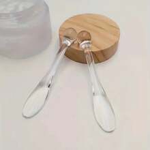 3Pcs Plastic Eye Cream Scoop Set With Absorbing Massage Roller For Mask Mud Mixing - Odorless - Hồng - Xem 10