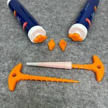 Silicone Sealant Caulk Gun Nozzle Unlocking Tool, Silicone Caulk Nozzle Angled Adapter. Prevents Sealant From Drying And Clogging, Fits Standard Silicone Tubes, Great As A Small Gift For Friends. - Multicolor - View 3