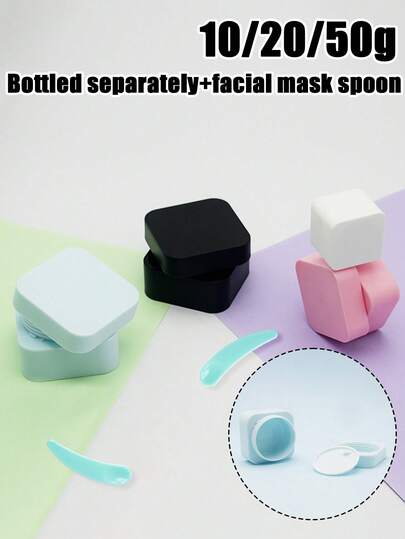 10 جرام/20 جرام/50 جرام علب تجميل فارغة، حاويات سفر قابلة لإعادة التعبئة، زجاجات قناع ذاتي الصنع مع أغطية، ملحقات سفر محكمة الإغلاق، ملاعق مستحضرات التجميل، كريم الوجه، كريم العين، لوشن البشرة، زجاجات تعبئة مستحضرات التجميل، زجاجات مرهم، زجاجات قناع الوجه، علب كريم محمولة فارغة، حاويات مستحضرات التجميل زجاجات السفر، مناسبة للسفر، الرحلات التجارية، العودة إلى المدرسة، العطلات مع ملعقة كريم الوجه (يمكن اختيار ألوان مختلفة)