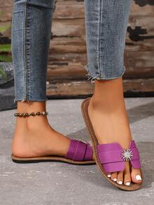 Sandalias romanas planas y casuales, adecuadas para primavera, verano, exteriores, playa, apartamento, combinación con vestidos, zapatos de moda para mujer