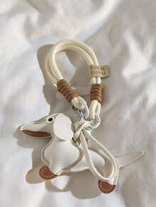 Creative And 3D Puppy Pendant Woven Nylon Short Hanging Rope Suitable For Phone Cases, Phone Pendants, Keychains, Headphones, Wristbands, Bracelets, Internet Celebrities, Fun And Cute Men's And Women's Styles