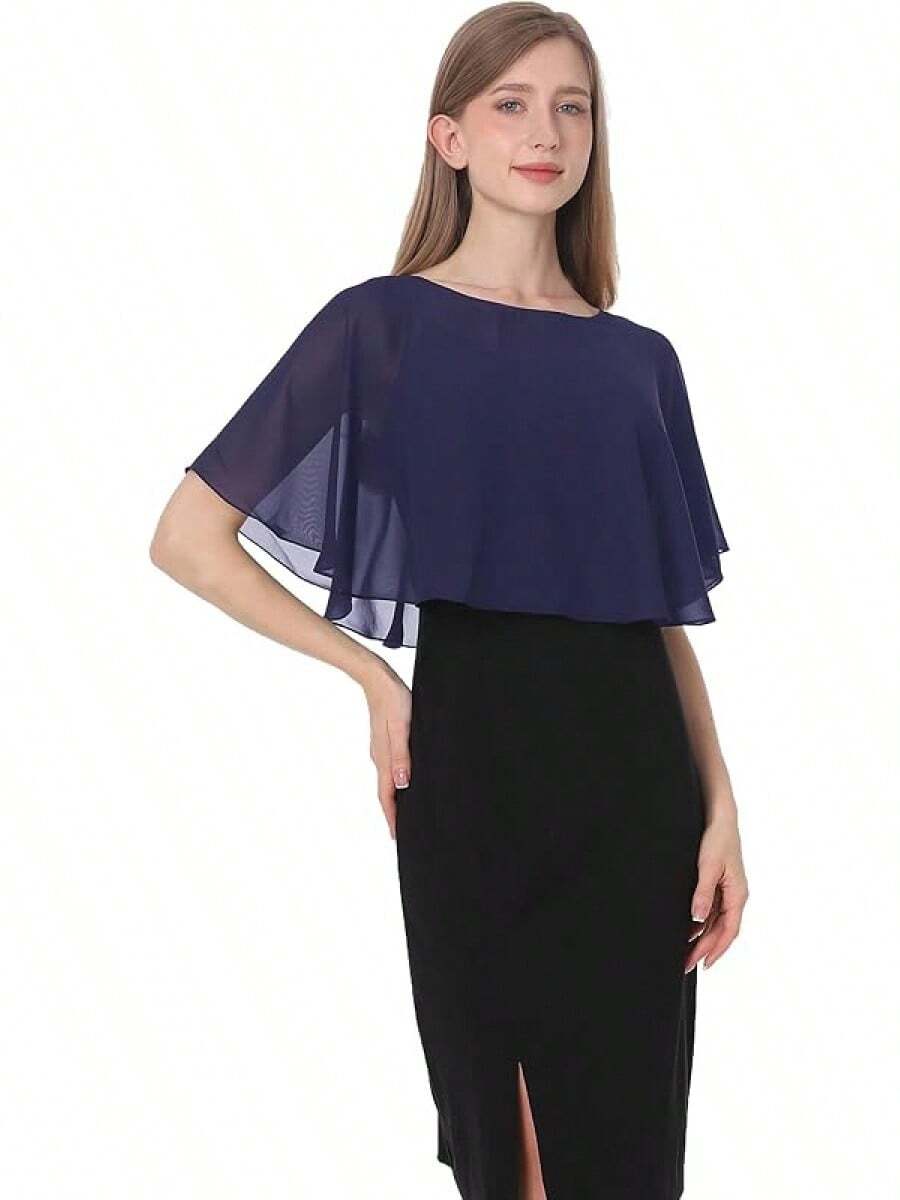 Chiffon Lace Shawls And Wraps For Brides - marino - 查看 1