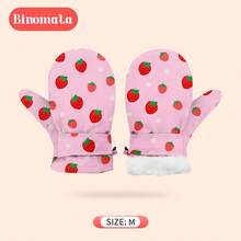 Binomata 1 双幼儿男孩和女孩卡通防水保暖冬季手套，M 码适合 1-3 岁，L 码适合 3-8 岁，户外雪地滑雪手套 - 多色 - 查看 25