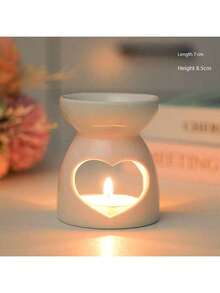 Love Candlestick Round Ceramic Aromatherapy Candle Lamp