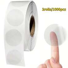 1 Roll/500pcs Or 2 Rolls/1000pcs Transparent Self-Adhesive Stickers, 0.98 Inch Diameter - Ideal For DIY Gift Packaging And Wrapping, Durable PET Material, Great For Sealing Gift Boxes And Gift Wrapping