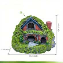 小型树脂洞穴隐蔽装饰，适用于水族馆、玻璃容器、爬行动物栖息地，适合小型水族馆设计、水族馆主题装饰、水草缸 - 彩色 - 查看 3