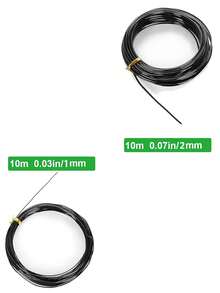 1卷盆景树线，植物支撑盆景训练线，阳极氧化铝盆景训练线，（10米/32.8英尺） - 黑色 - 查看 2