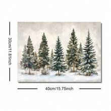 1pc Unframed Winter Christmas Trees Landscape Poster Rustic Wall Art Canvas Print Minimalist Winter Xmas Holiday Snowy Forest Farmhouse Cottagecore Decor Retro Painting For Apartment, Living Room, Bedroom, Modern Home Decoration Halloween Decor Christmas Decoration Thanksgiving Wedding Home Decor Home Decor Fall Decor Autumn Decor Birthday Decorations For Gifts Party Supplies Indoor Holiday Festival Decor Wall Decor Halloween Ornaments Christmas Decoration XMAS Decor Christmas Tree Gift Decor Thanksgiving Wedding Home Decor Home Decor Fall Decor Autumn Decor Birthday Decorations For Gifts Party Supplies Indoor Holiday Festival Decor Halloween Decor Wall Decor Halloween Ornaments - Multicolor - View 10
