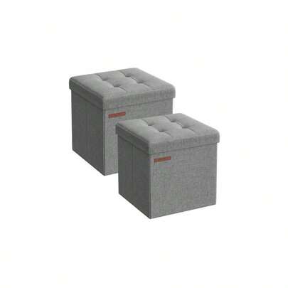 Storage Bench, Footrest, Bed End Stool, For Living Room, Bedroom, 30 X 30 X 30 Cm