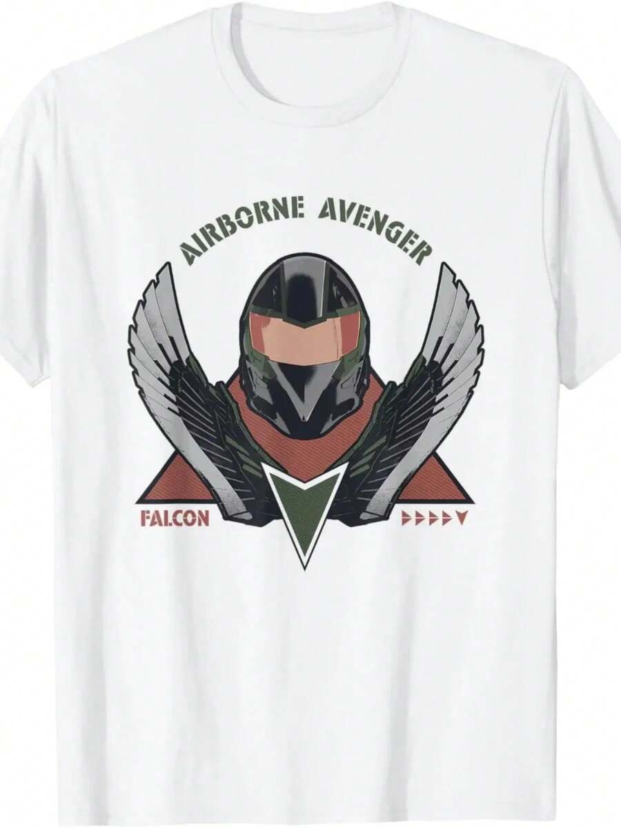 Marvels Captain Americas Brave New World Air Avenger Falcon T-Shirt - 白色 - 查看 1