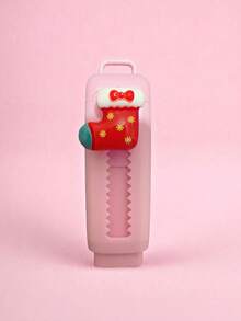 1 pieza Borrador retráctil navideño de dibujos animados lindo, limpio y con poco polvo, para estudiantes