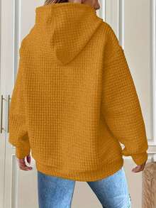Solid Color Waffle Drawstring Hoodie, Casual Long Sleeve Pocket Sweatshirt, Suitable For Autumn And Winter, Women's Clothing Womens Clothes Clothing   Workout Clothes Women   Tops For Women  Hot Outfits   Ropa De Mujer   Vestidos Elegantes De Mujer  Vestidos Elegantes Para Fiesta    Women's Winter Clothing Of Women's Winter Clothing Women's Winter Fashion Women's Winter Promotion Of Women's Winter Clothing  Vestidos De Mujer  Vestidos De Mujer Casual  Dresses For Women Elegant  Active Wear Women   Summer  Gym Mujer  Gym Mujer  Workout Clothes For Women  Sweatshirts For Women  Women's All Season Clothes Women's Spring Clothes Women's Summer Clothes Women's Year Round Outfits Spring Fashion For Women Summer Fashion For Women - 黃色 - 查看 3