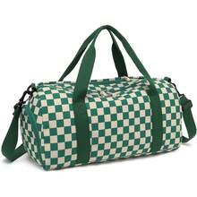 BLUBOON Bolsa de lona para niñas y niños, bonita bolsa de gimnasio con compartimento para zapatos y separación para objetos húmedos, impermeable, para deportes durante la noche - Beige Floral Grande 157 - Ver 5