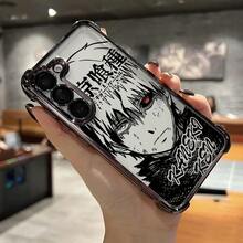 Funda de teléfono de anime masculino G-Ghoul de ojos rojos de moda para Samsung Galaxy A73 A56 A55 A54 A53 A52 A51 A36 A35 A34 A33 A32 A26 A24 A23 A22 A16 A15 A14 A13 A12 A06 A05s 4G 5G con marco electrochapado y cubierta trasera transparente anti-caída - Mezcla de colores - Ver 5