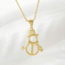 1pc Christmas Necklace, Winter Snowflake Santa Claus Tree Bell Pendant Fashionable Choker Necklace, Multifunctional Accessory - Cute Holiday Jewelry Gift For Women, Wearable Year-Round, Holiday Decor, Pendant, Collectible Accessory