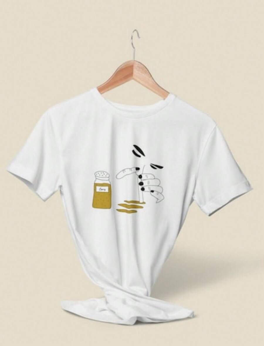 Curry Girl Shirt, Funny Food Lovers Gift, Foodie Gift, Curry Lover Gift, Spices Shirt, Curry Shirt Gift, Addict Shirt, Chef Tee - 白色 - 查看 1