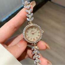 1pc Women's Watch, Elegant Luxury Fashion New Mermaid Tail Chain Watch, Fashionable Niche Luxury Ladies Quartz Watch With Rhinestones, Suitable For Daily Wear, Birthday/Holiday Gift - Gold - View 6