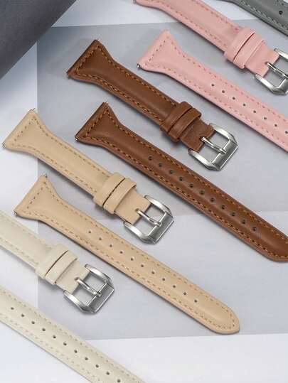 20mm Slim Leather Strap Compatible With Huawei Watch 5 4 GT5 5Pro GT4 3/4Pro GT3 46mm Band Leather Bracelet Compatible With Huawei GT5 GT5 Pro 46mm Band