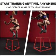 12/18/24/30 Inch Plyo Box Jump Platforms Single And Set Plyometric Jumping Box - Red - View 4