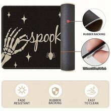 1 pièce Tapis de cuisine en lin imprimé motif crâne, paillasson, tapis de bain, tapis de couloir, décoration d'Halloween, cadeau d'Halloween, rectangle imprimé en 3D, convient pour le salon, la chambre, le couloir, la salle de bain, la buanderie - Tapis en polyester, décoration d'intérieur et d'extérieur