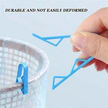 10 Stücke Müllbeutelclips, rutschfeste Mülleimerclips. Mülleimerclips, Müllbeutelclips, Reinigungsbedarf, Haushaltsartikel, Schulsachen - Verschiedenfarbig - Übersicht 3