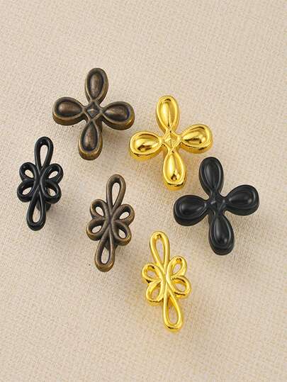 2 件复古古铜色四叶草设计橱柜抽屉把手，仿古黄铜饰面，适用于儿童房、橱柜、衣柜