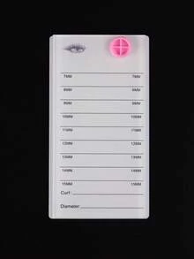 1个亚克力睫毛垫 - 睫毛嫁接托盘，睫毛嫁接收纳盒，单支睫毛嫁接胶水调色盘 - 無色 - 查看 20