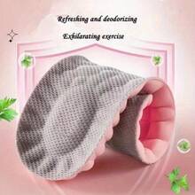 1pair Women's Comfort Insoles, Soft Elastic Breathable Inserts, Customizable Size For Sports & Casual Shoes, Sweat-Absorbent, Pink - Available In Sizes 35-45 (9-10.63 Inches)