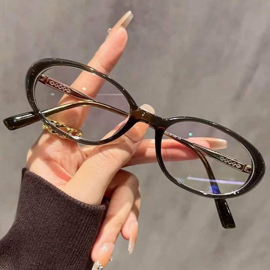 Thick Rim Oval Small Frame Reading Glasses For Women, Fashionable High-End, Face-Slimming, High-Definition, Middle-Aged & Elderly