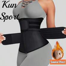 一件式女士桑拿服，束腰塑形背心，带胸部支撑，粘扣设计，收紧腰部 - 彩色 - 查看 11