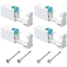 4PCS Self Hypoallergenic Nose Piercing Kit-Disposable Nose Piercing Gun With Built-In Nose Studs - Multicolor - View 15