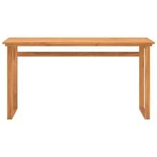 vidaXL Desk Console Table Computer Desk Home Office Study Desk Solid Wood Teak - Brown - View 3