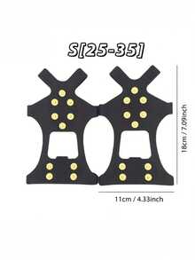 1 paire de crampons anti-dérapants à 10 dents pour l'extérieur, convenant aux hommes, aux femmes et aux personnes âgées. Grips en silicone légers pour surfaces glacées. Idéal pour le port en salle de sport pour femmes, leggings. - Multicolore - Voir 12