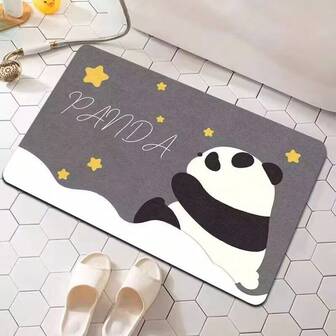 1 件加厚防滑吸水浴室垫，高端印花耐用门垫，客厅装饰地垫，适用于客厅、卧室、浴室、厨房、洗衣房、书房等室内装饰防滑地垫