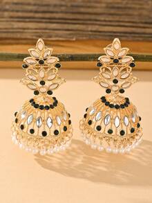 1 Pair Elegant Rhinestone Bohemian Style Earrings, Suitable For Women's Daily And Party Wear