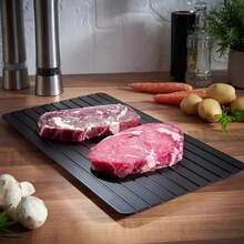 1 pieza Bandeja para descongelar carne, tabla de descongelación rápida apta para carne de res, cordero, pescado, mantiene los alimentos frescos, esencial para la cocina del hogar - Multicolor - Ver 1