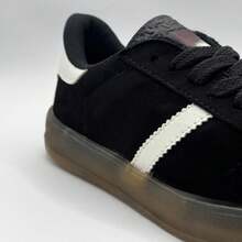 Women's Add Gzl Casual Stylish Leather Suede Fashion Blogger Sneakers - 黑色 - 查看 2