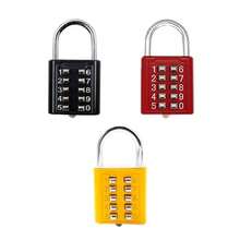 VENTDEPOT Candados , MXPSR-001, 1Pza, 10 Teclas, Rojo, Mecánico, Acero Inox. - Negro - Ver 1