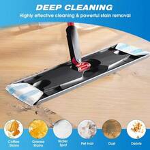 Reusable Microfiber Mop Pads Compatible With O Cedar H2prO Flat Mop System, H2prO Flat Mop Replacement Pads, Flat Mop Refills Flat Mop Heads Replacements For Floor Cleaning, Machine Washable, 4 Pack - trắng - Xem 5