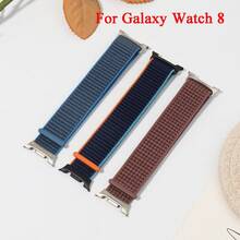 编织表带兼容三星 Galaxy Watch 8 表带 40 毫米 44 毫米/Galaxy Watch 8 Classic 46 毫米，弹性尼龙降落伞运动表带弹力面料腕带兼容三星 Galaxy Watch 8/8 Classic 40 44 46 毫米女款/男款 - Galaxy watch 8/8 Classic - 查看 9